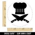 thumbnail image 2 of Chef Knife and Hat for Cooking Self-Inking Rubber Stamp Ink Stamper - Orange Ink - Small 3/4 Inch, 2 of 7