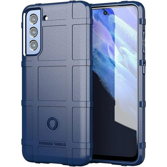 Slim Fit Phone Case for Samsung Galaxy S21 FE (Not S21),Rugged Shield Durable Case with Military Grade Shockproof,Drop-Tested and Camera Lens Protection Cover for Galaxy S21 FE,HD Blue