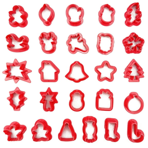 Christmas Theme Clay Cutters Set Clay Earrings Making Supply with Punch Tool, Earring Hooks Earring Back and Accessory