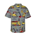 thumbnail image 3 of Daiia Funny Construction Hawaiian Shirt for Men Gentle Cotton Regular Short Sleeve Casual-XX-Large, 3 of 9