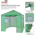 thumbnail image 5 of 7.8' x 7.8' Large Walk-in Greenhouse Waterproof PE Cover Portable Plant Gardening Green House with Steel Fram, 5 of 7