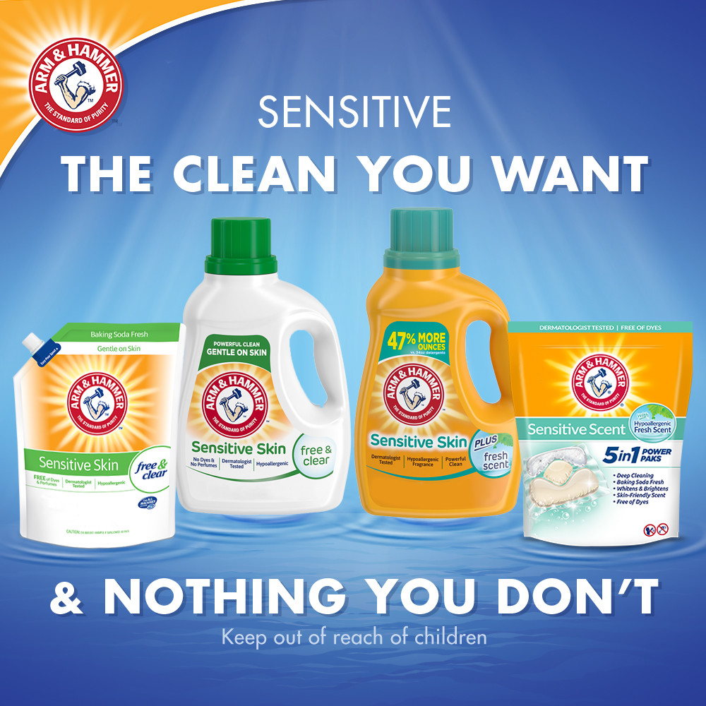 Arm & Hammer Sensitive Skin Free Clear, 140 Loads Liquid Laundry 