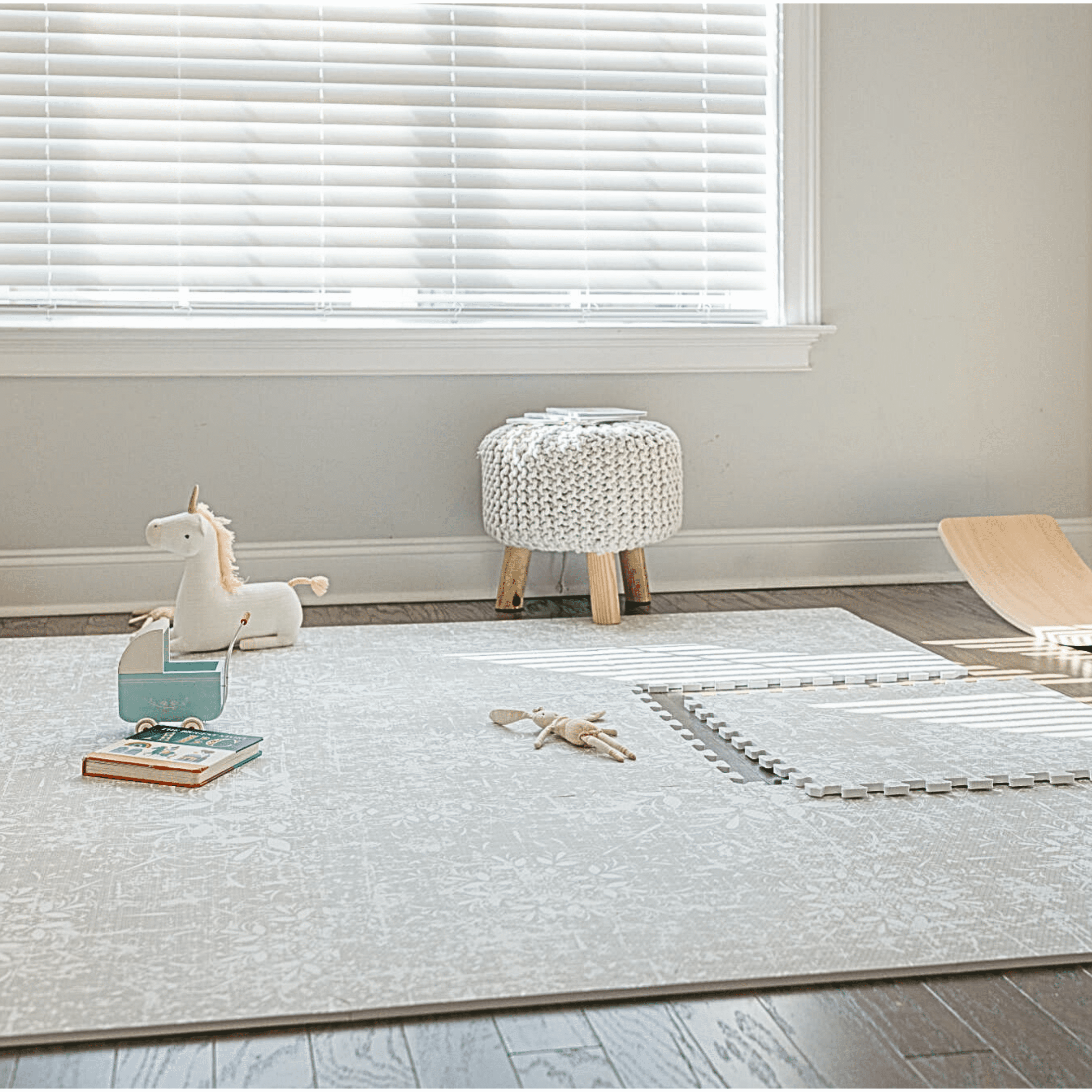 Little Landings EVA Foam Play Mat, Eden (4x6ft), Non-Toxic Interlocking Floor Mat for Babies and Toddlers