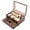 Double Layer Brown, variant on Lnofxas Watch Box, 12-Slot Watch Case with Large Glass Lid, Removable Watch Pillows, Watch Box Organizer, Gift for Loved Ones