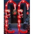 thumbnail image 2 of LED Solar Christmas Decorative Candy Cane Sign Light Outdoor Pile Light Used for Road Garden Garden Lawn Lamp Christmas Gift (1PC Elk), 2 of 7