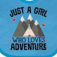 thumbnail image 4 of Inktastic Just a Girl Who Loves Adventure Girls Baby Bib, 4 of 4