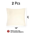 thumbnail image 4 of PiccoCasa 2Pcs Rectangle Viscose Velvet Solid Soft Throw Pillowcases, 18" x 18" Eco, 4 of 7
