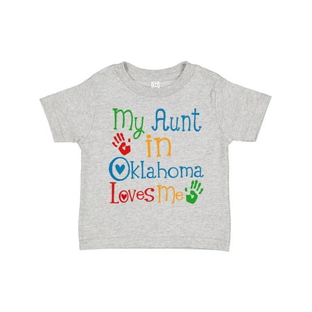 

Inktastic My Aunt in Oklahoma Loves Me Gift Toddler Boy or Toddler Girl T-Shirt