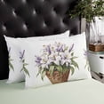 thumbnail image 4 of Botanical Garden Florals Throw Pillow Cover 20 x 36 Inch Decorative Pillow Cover Spring Summer Flowers Lumbar Pillowcase Seasonal Rectangle Cushion Case for Couch Sofa Bed Living Room, 4 of 7