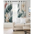 thumbnail image 2 of Tropical Leaves Floral Blackout Curtains for Bedroom Living Room Darkening Curtains 84 Inch Length 2 Panels Set Vintage Watercolor Flowers Window Curtain Window Treatment Grommet Drapes 52"x84", 2 of 9