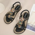 thumbnail image 5 of Walking Sandals Women Comfort Women Clip Toe Sandals Jelly Beach Flip Flops Female Students Korean Fashion Wear Summer Flat Sandals Black 41, 5 of 8