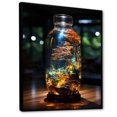 thumbnail image 2 of Designart "Milkyway In A Glass Colorful" Abstract Botanicals Floater Framed Canvas Print, 2 of 7