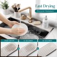 thumbnail image 3 of Faucet Mat eormoe de 30 pulgadas para fregadero de cocina, color gris claro, 3 of 8