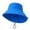 1-Blue253, variant on Girls Adjustable Drawstring Bucket Hat Wide Flap Brim Beach Outdoor Sun Hats