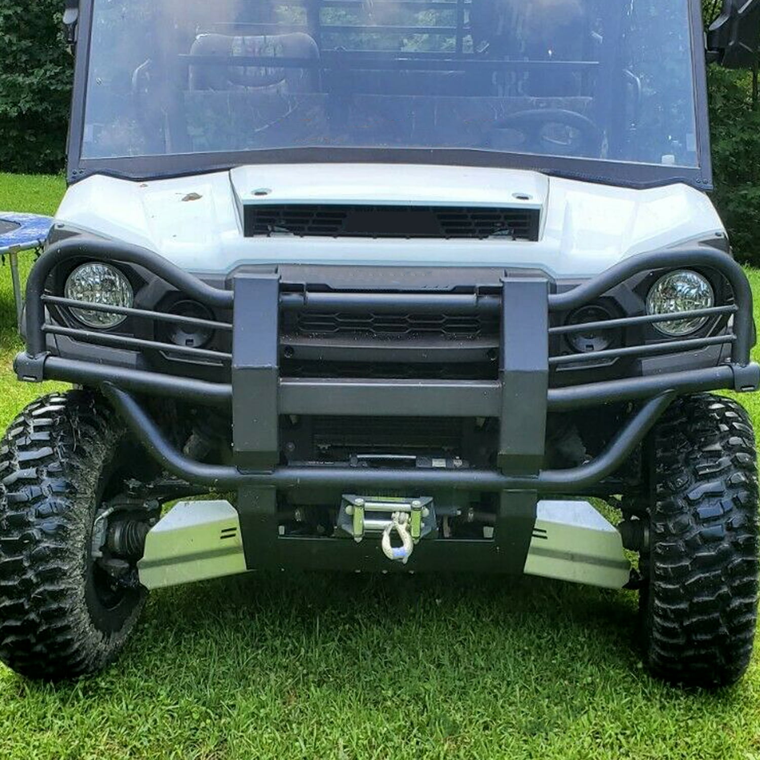 Kojem Front Bumper Brush Grille Guard Winch Mount for 15 16 17 18 19 20 21 22 Kawasaki Mule PRO FX FXT DX DXT 99994-0412