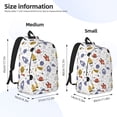 thumbnail image 2 of Disketp Rocket Planets print Canvas Backpack Lightweight Travel Daypack Student Rucksack Laptop Backpack-, 2 of 5