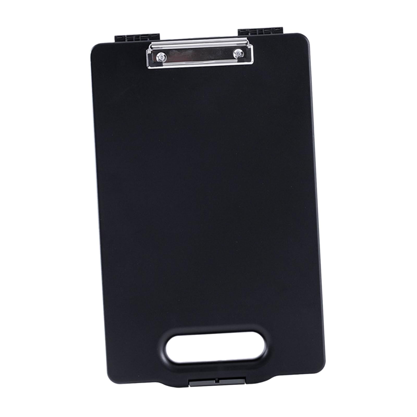A4 Clip Board Folder Fastener File Folders Durable Storage Clipboard Box Teachers Utility Gifts Documents Paper Writing Pad Holder Work black
