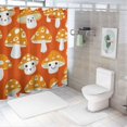 thumbnail image 7 of Awypu Orange and White Mushroom Pattern Waterproof Shower Curtain Multiple Sizes White, 7 of 7