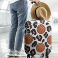 thumbnail image 2 of White Leopard Basketballs Pattern Luggage Cover Fashion Suitcase Cover Baggage Covers Fit 25-28 Inch Luggage (Go Travel), 2 of 5