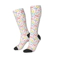 thumbnail image 2 of Fotbe Retro Floral print Women's Men's Novelty Crew Socks Cotton Socks Knee High Socks for Walking,Running,Nurses,Pregnancy, 2 of 8