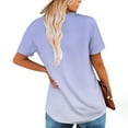 thumbnail image 3 of Uaswgudfs Women's Short Sleeve Lightweight loose Blouse Top with Front Pleats and Irregular Hem - Simple and Trendy Design, 3 of 7