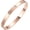 Clover Rose Gold-One Size Fits All, variant on Gold Plated Bangle Bracelets for Women Four Leaf Clover Lucky Love Cubic Zirconia Bracelet