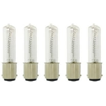 Anyray A1792Y (5)-Pack 75 Watt JD Type BA15D 75W DC Bayonet Base T4 Halogen Light Bulb, CLEAR 75Watts