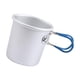 thumbnail image 3 of Taza de camping con asa plegable, ligera, de metal, para café, 150 ml Mango azul, 3 of 9