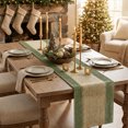 thumbnail image 4 of Sm:)e Rustic Farmhouse Dark Green Paper Braided Table Runner 12x36 Inch, Seasonal Christmas Woven Decoration for Kitchen Dining, Home & Party Use, 4 of 6