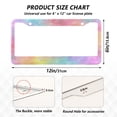thumbnail image 7 of Aluminum License Plate Frame 2 Pack Car Exterior Accessory Car Tag Holder for Front Rear Plates Cars Decor Pastel Rainbow Tie-dye, 7 of 7