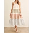 thumbnail image 5 of Yunliwuli Women Sleeveless Nightgowns Summer Patchwork A-Line Night Dress with Pockets Lightweight Sleep Dress Cute Sleepwear, 5 of 10