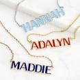 thumbnail image 2 of Personalized Planet Women's Enamel Uppercase Name Necklace, 2 of 2