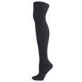 thumbnail image 2 of GZWYHT Ankle Socks,Crew Socks Adult Women Knitting Solid Color Knee-High Socks Cotton Fashion Long Stockings Dress Socks,Cute Socks,Socks for Women Dark Gray, 2 of 2