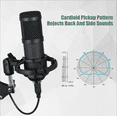 thumbnail image 4 of Usb Streaming Podcast Pc Microphone, Professional 192Khz/24Bit Studio Cardioid Condenser Mic Kit With Sound Card Boom Arm Shock Mount Pop Filter, For Skype Youtuber Karaoke Gaming Recording, 4 of 5
