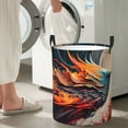 thumbnail image 6 of KLL Dynamic Fire Bird Art Waterproof Foldable Laundry Hamper Bucket with Handles for Storage Bin,Kids Room,Home Organizer (Small ), 6 of 7
