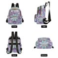 thumbnail image 2 of JIALIOU Mini Backpack Purse for Women Quilted Casual Daypack Small Travel Shoulder Bag, Violet Floral Stained Glass, 2 of 7