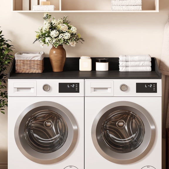Tarnorci 54"Washer Dryer Countertop with Side Edge for Laundry Room Organization