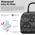 thumbnail image 3 of Moth and Flower Gothic Pattern Insulated Leakproof Lunch Box for Work, Lunch Bag for Women Men, Loncheras Para Mujer for Beach Travel Picnic Camping, 3 of 6