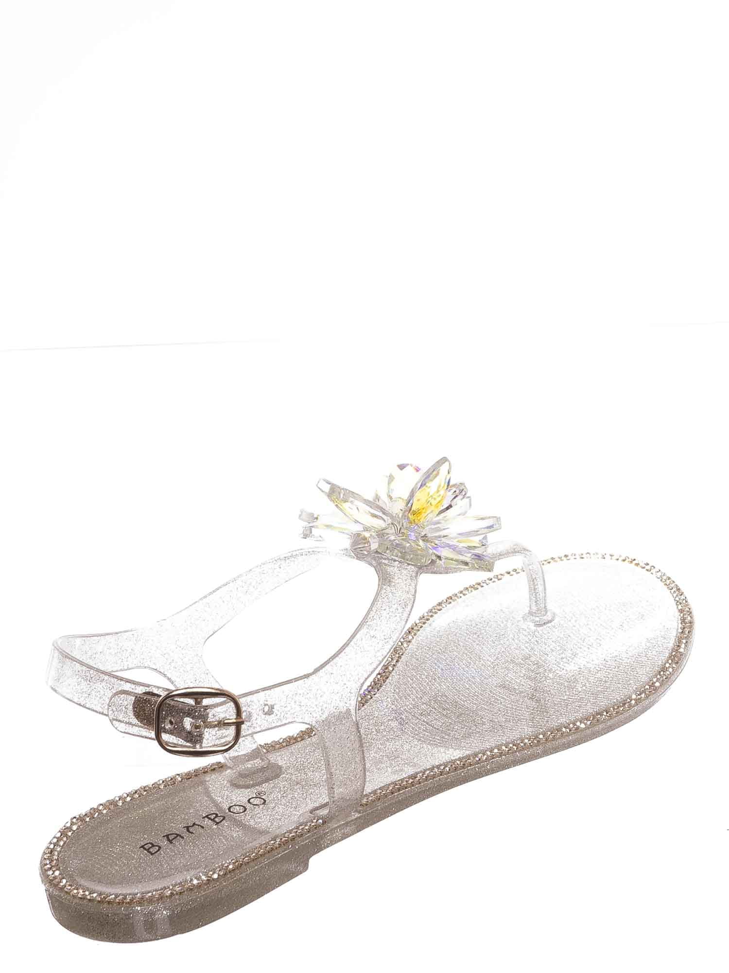 Jelly Stone Sandals Womens Shoes Clear Size 6 to 12 New Jelly Stone Sandals Womens Shoes Clear Size 6 to 12 New