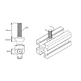 thumbnail image 2 of 20 PCS Metric M5 x 16mm T-Slot Drop-in Stud Sliding Screw Bolt for 2020 Series 6mm T-Slot Aluminum Profile Carbon Steel Hammer Head Bolt T Shape Screws, 2 of 5