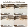thumbnail image 7 of ODIKA 9'x12' Washable Area Rug Beige Composition Abstract Stripe Wave Minimalist Neutral Cream for Master Suite, California King, Under Bed, Non-Shedding, Easy Care, 7 of 7