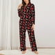 thumbnail image 2 of Balery Heart Conjunto de Pijama con Estampado para Mujer, Conjunto de Dos Piezas con Manga Larga, Ropa de Dormir Suave con Bolsillos, Pijamas Cómodos-Large, 2 of 7