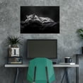 thumbnail image 4 of Mudket Black White Sleeping Leopard on Rock Canvas Wall Art, Moody Monochrome Wildlife Paintings for Bedroom Print for Office Living Room Home Decor , Framed Ready to Hang - 12"L x 8"W, 4 of 9