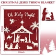thumbnail image 2 of Christmas Jesus Throw Blanket Christian Gifts for Women 50 x 60 Christmas Flannel Blanket Religious Warm Throw Blanket Printed Cozy Throws for Winter Bedding Couch Gifts for Women(Oh Holy Night), 2 of 5