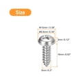 thumbnail image 2 of ST5x16x10mm Phillips Pan Head Self-tapping Screw with Washer, 50pack 304 Stainless Steel Wood Screw (Silver), 2 of 6