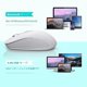 thumbnail image 4 of Pure White Bluetooth Mouse, 2.4g Wireless Bluetooth Mouse Dual Mode (bluetooth 5.0/3.0+usb), Computer Mouse, 4 of 4
