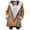 Brown, variant on FAVIPT Womens Winter Jackets 2024 Plus Size Fleece Lined Coat Horn Button Hooded Overcoats Faux Suede Sherpa Thermal Outerwear Wine L