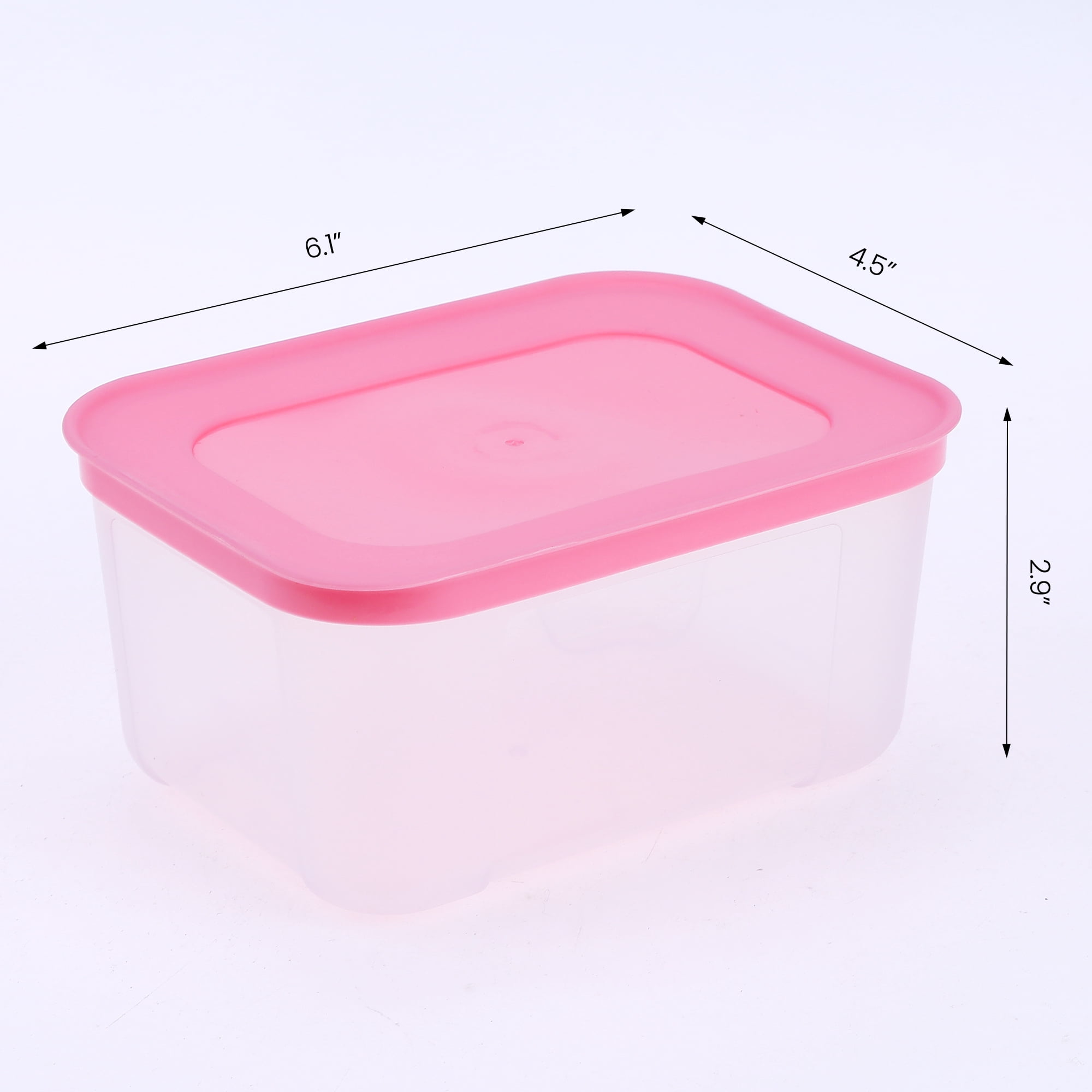 Unique Bargains Food Storage Containers Reusable Lunch Box 12 Packs Pink