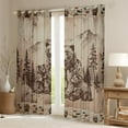 thumbnail image 2 of Castle Fairy Animal Bear Curtains Pack of 2 (42x84 Each) for Kids Teens Adults,Woodland Wildlife Curtains Blackout,Hunting Theme Bedroom Curtains,Vintage Bedroom Decor, 2 of 6