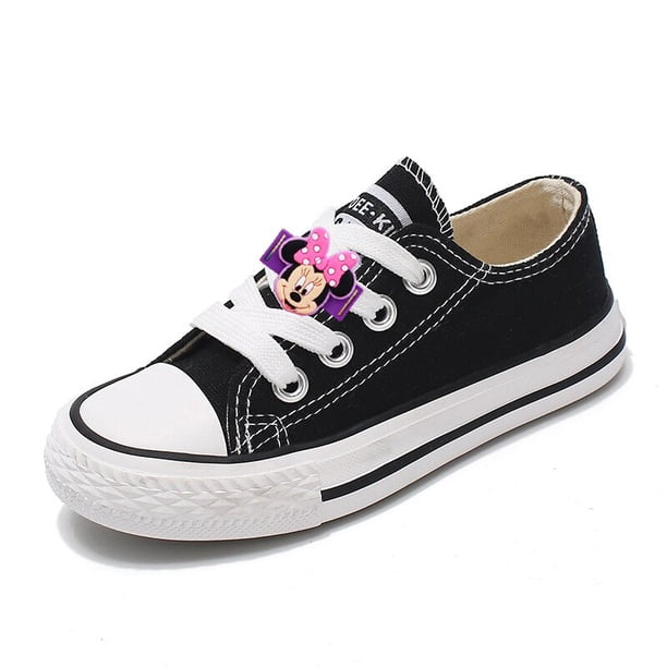 Disney Mickey Mouse Kids Shoes for Girl Stitch Boys Canvas Shoes Breathable Sneakers Fashion Boots Student Casual Shoes Lace Up33(20cm insole) Gao Jinjia LED